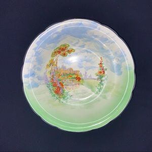 Empire Ware Stoke On Trent 1930s Castle and Garden Scene Small Trinket Bowl